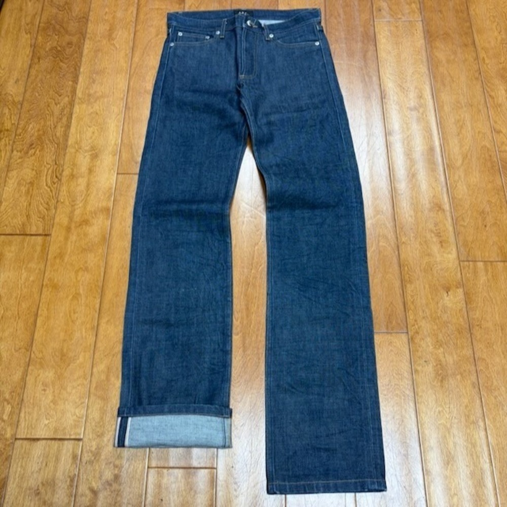 A.P.C. Hipster Raw Selvedge Jeans Indigo Straight Leg Womens Size 27 Classic